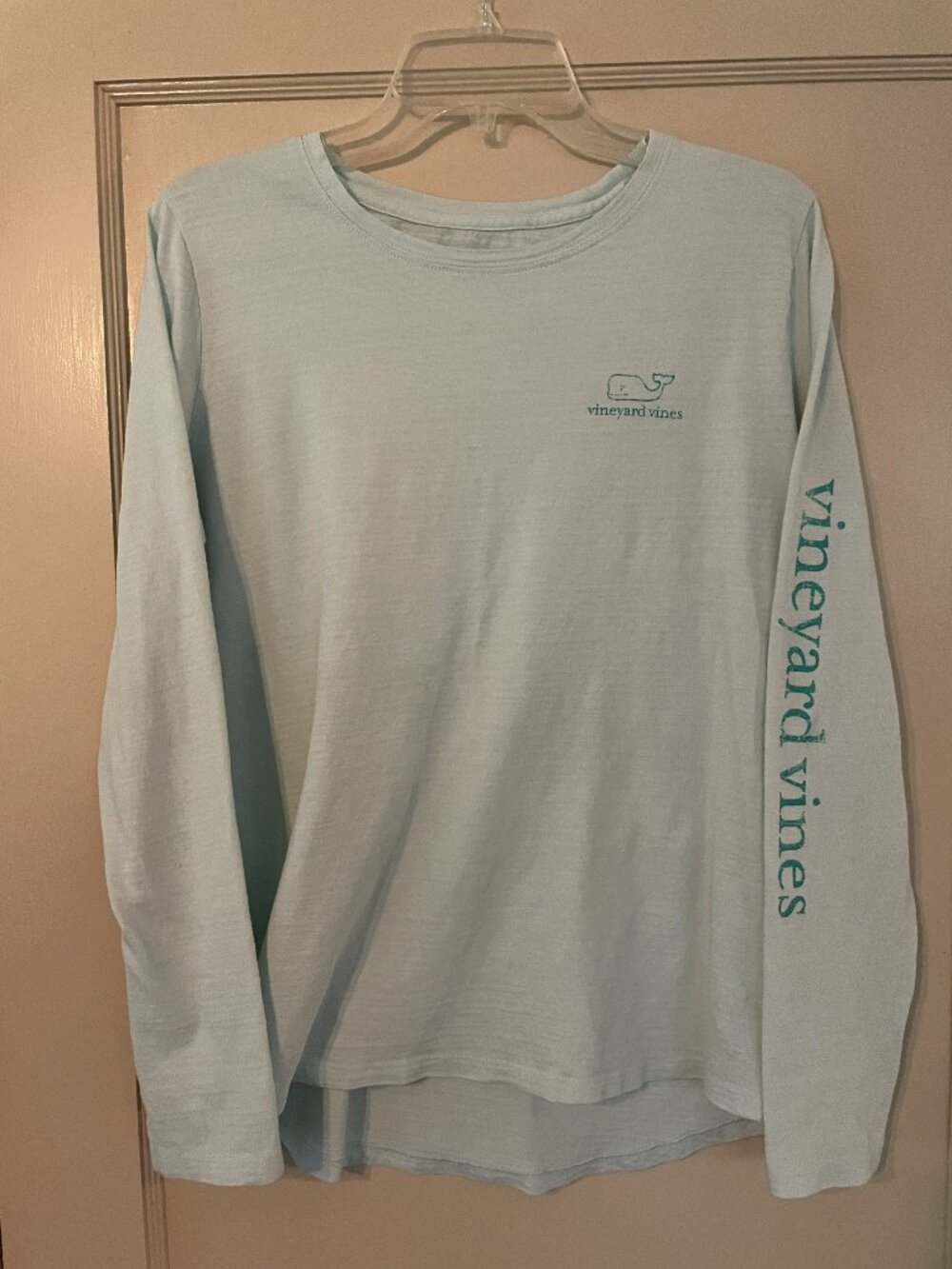 Vineyard Vines: Light Blue-Green, Long-sleeve Tee